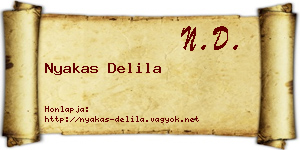 Nyakas Delila névjegykártya
